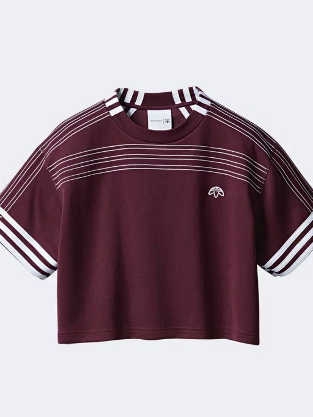 Adidas x Alexander Wang Maroon Cropped T-shirt Size L